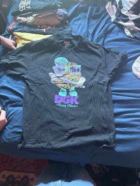 DGK Heavy Hitters Weed Bud Character Black Graphic Tee